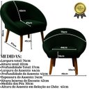 Ver imagem 2 de Poltrona Decorativa para Sala de Jantar Tecido Veludo Premium Estrutura Resistente Pés Palito