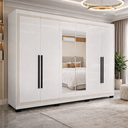Ver imagem 1 de Guarda Roupa 6 Portas e 4 Gavetas com Espelho Valência Branco