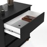 Mesa de Cabeceira Mini Cômoda 3 Gavetas para Quarto:preto - 3