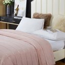 Ver imagem 3 de Cobertor Veneza Queen Manta Ultrasoft Premium Listrada Extra Macia - Rosê