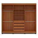 Ver imagem 4 de Guarda Roupa 6 Portas e 4 Gavetas com Espelho Valência Bege/Freijo/Creme