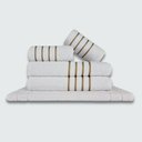 Ver imagem 3 de Jogo de Toalhas 10pçs Coleção Dubai100%algodão Branco+verde