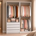 Ver imagem 4 de Armário Closet Modulado Gavetas e Cabideiros Arara Zoe e Max Branco
