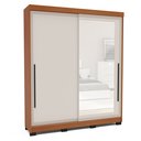 Ver imagem 2 de Guarda-Roupa 2 Portas de Correr 2 Gavetas com Espelho Valência Bege/Freijo/Creme