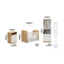 Ver imagem 3 de Quarto de Bebê Completo com Berço Americano Guarda-roupa e Cômoda 100% Mdf Teka Espresso Móveis