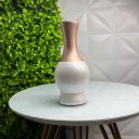 Ver imagem 2 de Vaso centro de mesa garrafa na cor cobre de cerâmica moderno