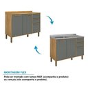 Ver imagem 5 de Cozinha Modulada Compacta 3 Peças 8 Portas MDF 200cm Malta Espresso Móveis Espresso Moveis