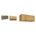 Ver imagem 2 de Cozinha Modulada Compacta 3 Peças 8 Portas MDF 200cm Malta Espresso Móveis Espresso Moveis