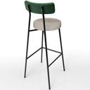 Ver imagem 7 de Kit 06 Banquetas Alta Bar Cozinha Sala De Jantar Milão L02 Facto Verde Musgo Linho Bege - Lyam Decor