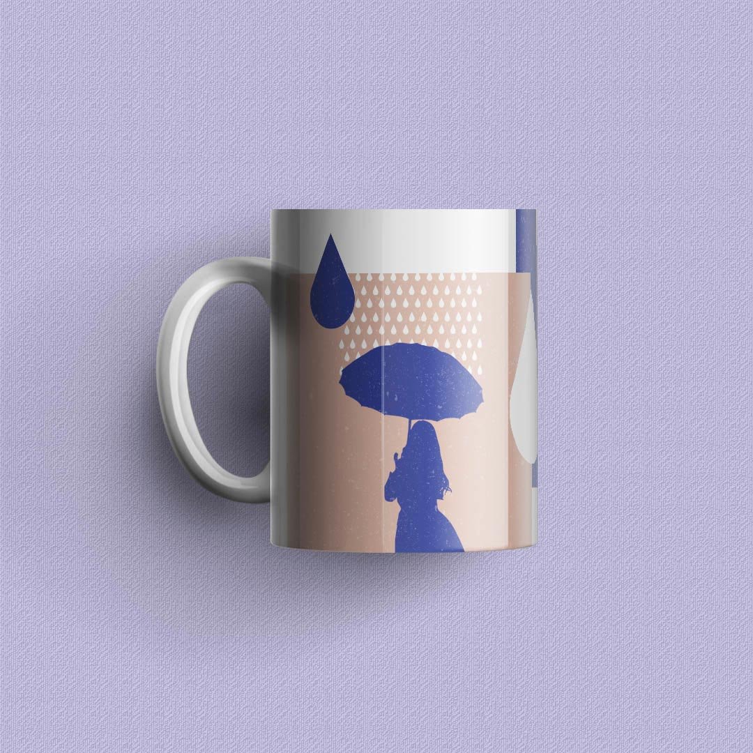 Tarde de chuva - Caneca de qualidade premium É DeCoração Caneca Premium - 325mL