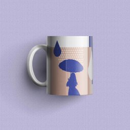 Tarde de chuva - Caneca de qualidade premium É DeCoração Caneca Premium - 325mL - 1