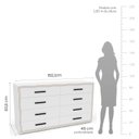 Ver imagem 3 de Cômoda 8 Gavetas Valência Branco