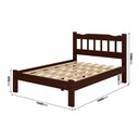 Ver imagem 4 de Cama Casal com Colchão em Madeira Maciça Perola Castanho