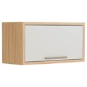Ver imagem 1 de Armário Aéreo Cozinha Modulado Syrah Geladeira C/ 1 Porta Basculante 80cm Amendoa/off White -