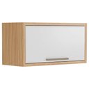 Ver imagem 6 de Armário Aéreo Cozinha Modulado Syrah Geladeira C/ 1 Porta Basculante 80cm Amendoa/off White -