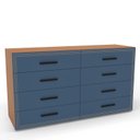 Ver imagem 2 de Cômoda para Quarto 8 Gavetas Valência