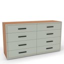 Ver imagem 2 de Cômoda 8 Gavetas 83,5x150x46 Cm Valência