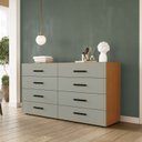 Ver imagem 1 de Cômoda 8 Gavetas 83,5x150x46 Cm Valência