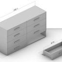 Ver imagem 4 de Cômoda para Quarto 8 Gavetas Valência