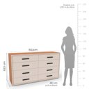 Ver imagem 3 de Cômoda para Quarto 8 Gavetas Valência
