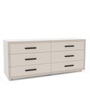 Ver imagem 2 de Cômoda 6 Gavetas 611x150,1x46 cm Valência Bege/Branco/Creme