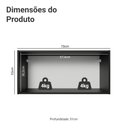 Ver imagem 2 de Armário Aéreo de Cozinha com 1 Porta Basculante 70 cm Preto Pieta Madesa