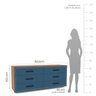 Cômoda 6 Gavetas Móveis 150,1cm 63,1cm 46cm Valência - 3