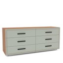 Ver imagem 2 de Cômoda 6 Gavetas Móveis 150,1cm 63,1cm 46cm Valência