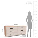 Ver imagem 3 de Cômoda 6 Gavetas Móveis 150,1cm 63,1cm 46cm Valência