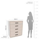 Ver imagem 3 de Cômoda para Quarto 5 Gavetas Valência