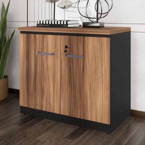 Balcão de Escritório 80cm 2 Portas com Chave Multimóveis CR25296 