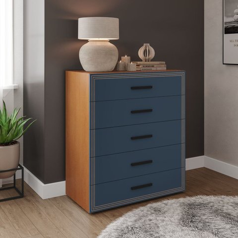 Cômoda para Quarto 5 Gavetas Valência