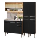 Ver imagem 3 de Armário de Cozinha Compacta 169cm com Pia Rustic/Preto Emilly Madesa 14