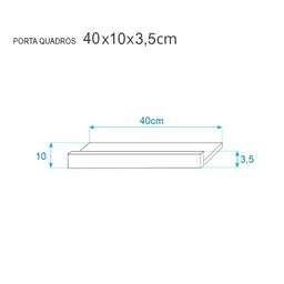 Kit 6 Prateleiras Porta Quadros 40 X 10cm Azul Suporte Invisível - 3