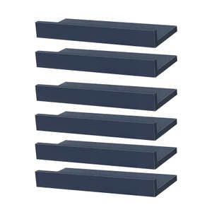 Kit 6 Prateleiras Porta Quadros 40 X 10cm Azul Suporte Invisível