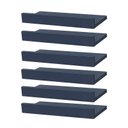 Ver imagem 1 de Kit 6 Prateleiras Porta Quadros 40 X 10cm Azul Suporte Invisível