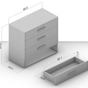 Ver imagem 4 de Cômoda 4 Gavetas Valência Branco/Freijó