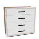 Ver imagem 2 de Cômoda 4 Gavetas Valência Branco/Freijó