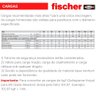 Bucha para concreto S com aba fischer - 6x30mm - Caixa com 50 buchas S6 com aba, 50 ganchos aberto - 7