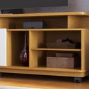 Ver imagem 5 de Rack para TV até 75 Polegadas com 2 Portas e Rodízios Multimóveis Crcol-RCK038 Madeirado/Off
