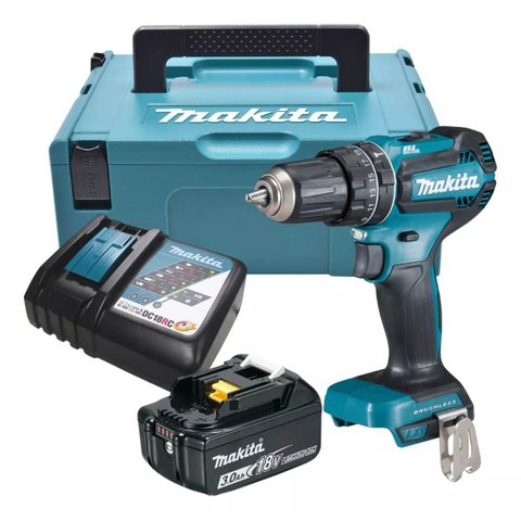 Parafusadeira/furadeira de Impacto Makita Dhp485rf1j com Bateria 18v 3.0ah Carregador Bivolt e Malet