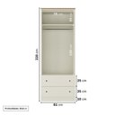 Ver imagem 4 de Conjunto Cama Solteiro Guarda-Roupa 2 Portas Mesa de Cabeceira Ananda CabeCasa MadeiraOriginals