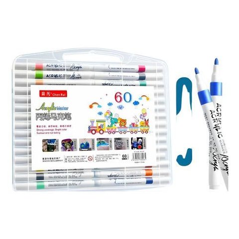 Super Kit Canetinhas Profissional Ponta Profissional 60 Pcs 1°linha Acrilic Maker