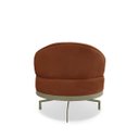 Ver imagem 6 de Poltrona Cadeira Giratória Naomi com Mesa Lateral Boucle Terracota Bz Home Decor