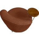 Ver imagem 7 de Poltrona Cadeira Giratória Naomi com Mesa Lateral Boucle Terracota Bz Home Decor