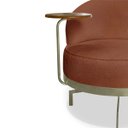 Ver imagem 5 de Poltrona Cadeira Giratória Naomi com Mesa Lateral Boucle Terracota Bz Home Decor