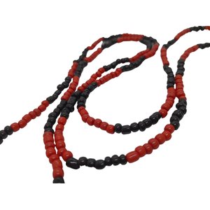 Guia De Miçanga Preto E Vermelho Exu Pombagira 60cm