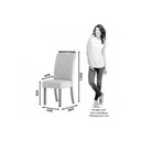 Ver imagem 6 de Conjunto: Mesa de Cozinha Orus C/ Tampo Madeirado 120x80cm e 4 Cadeiras Bella Nature/off White -