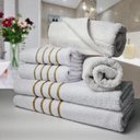 Ver imagem 3 de Jogo de Toalhas 12pcs - 4 Banhos 4 Rosto 4 Tapetes Branco