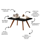 Ver imagem 2 de Mesa Centro Decoração Ambiente Sala Mdf Apoio Moderno:preto